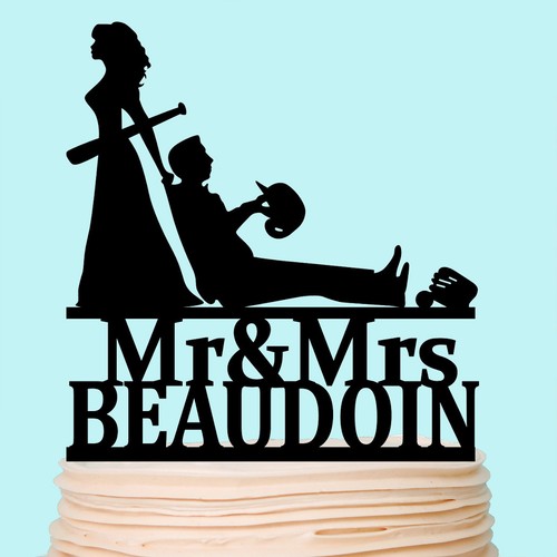 Cake topper baseball - cake,