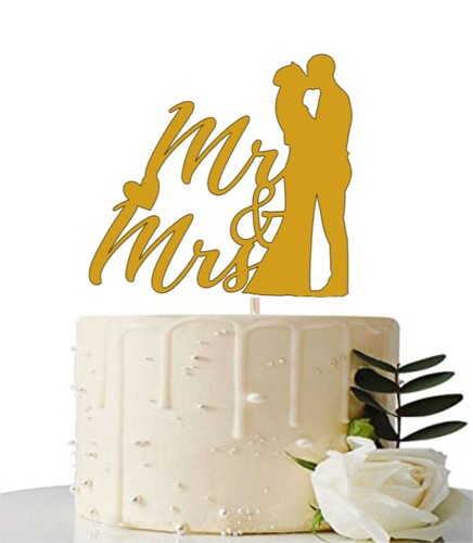 Cake topper oggi - sposi, glitter